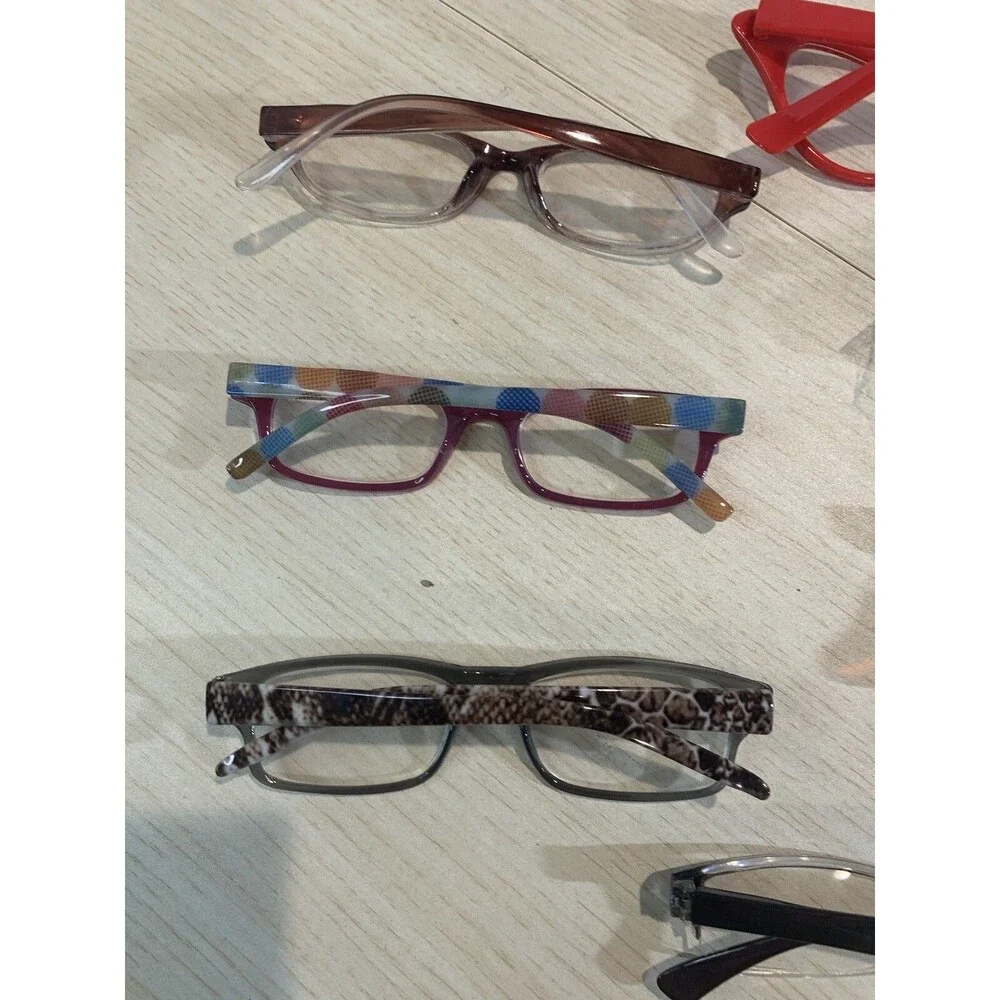 Lot of 8 Eye Glasses Clear Lens, Misc. Styles Cat eye, Sun Glasses, Fashion